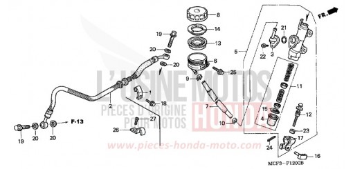 RR. BRAKE MASTER CYLINDER VTR1000SPY de 2000